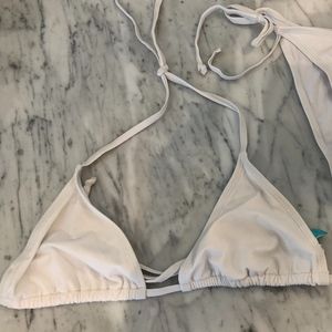 OVS white drawstring bikini